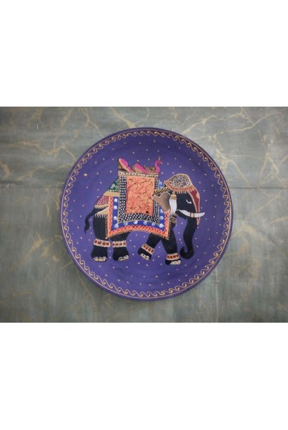 Wooden Wall Decor Plate - Purple Wooden Wall Decor Plate - Purple